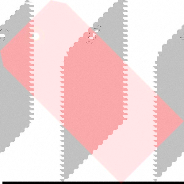 Blank Tag: 8'' High, Pink, Synthetic Paper
